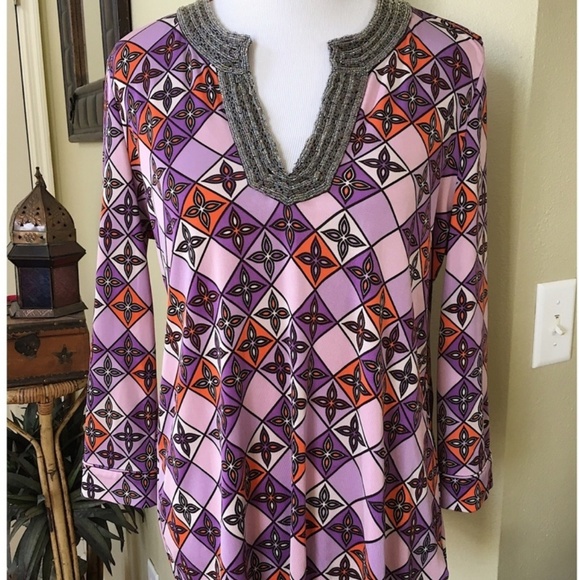 tory burch silk tunic